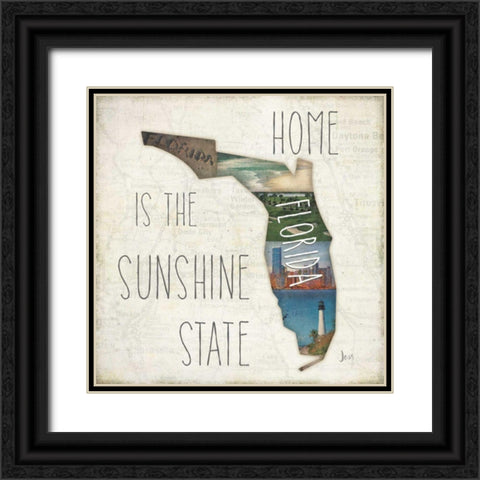 InstaStates IV Black Ornate Wood Framed Art Print with Double Matting by Aiken, Jess