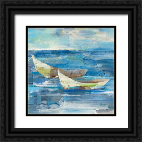 Mooring for the Day v.2 Black Ornate Wood Framed Art Print with Double Matting by Hristova, Albena