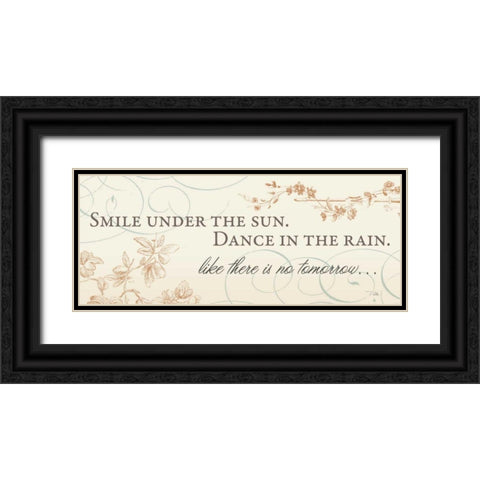Smile Under the Sun Black Ornate Wood Framed Art Print with Double Matting by Pela