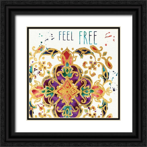 Little Jewels Words IV Black Ornate Wood Framed Art Print with Double Matting by Aiken, Jess