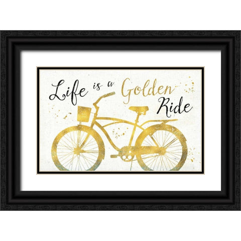 Golden Ride III Black Ornate Wood Framed Art Print with Double Matting by Pela Studio