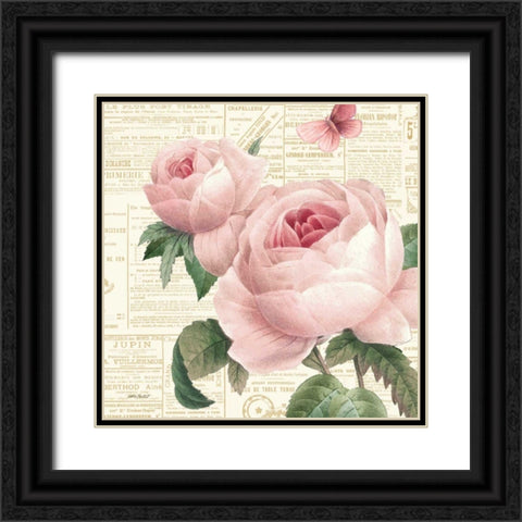 Roses in Paris VI Black Ornate Wood Framed Art Print with Double Matting by Pertiet, Katie
