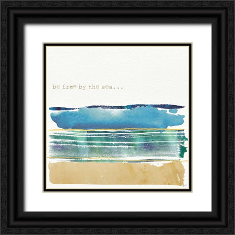 By the Sea I Black Ornate Wood Framed Art Print with Double Matting by Aiken, Jess