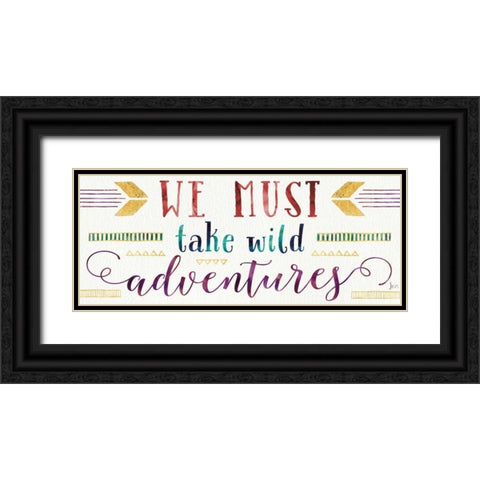 Lost in Words IV Black Ornate Wood Framed Art Print with Double Matting by Aiken, Jess