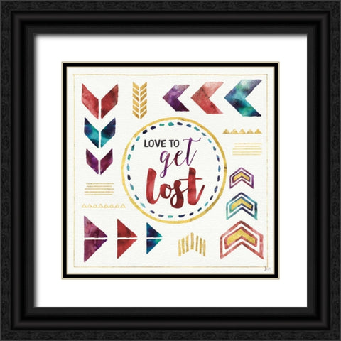 Lost in Words V Black Ornate Wood Framed Art Print with Double Matting by Aiken, Jess