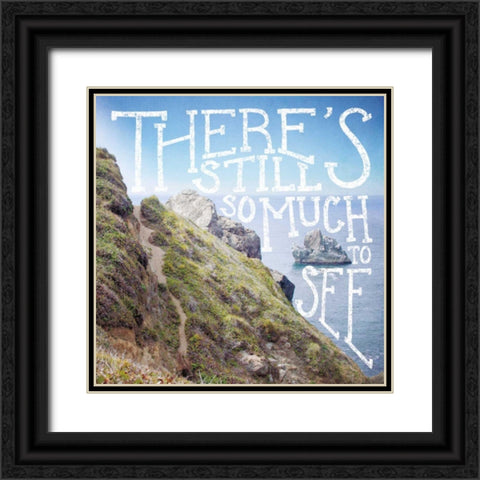 Coastal Adventures I Black Ornate Wood Framed Art Print with Double Matting by Marshall, Laura
