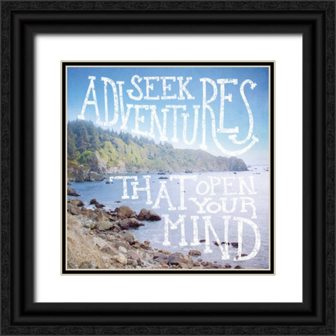 Coastal Adventures III Black Ornate Wood Framed Art Print with Double Matting by Marshall, Laura
