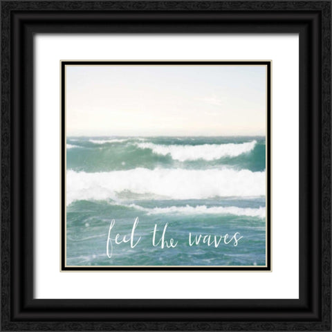 Feel the Waves Black Ornate Wood Framed Art Print with Double Matting by Marshall, Laura