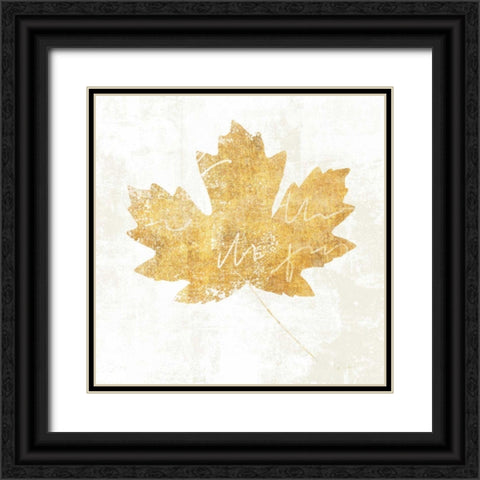 Bronzed Leaf IV Black Ornate Wood Framed Art Print with Double Matting by Schlabach, Sue