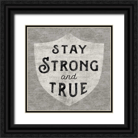 Stay Strong Black Ornate Wood Framed Art Print with Double Matting by Schlabach, Sue