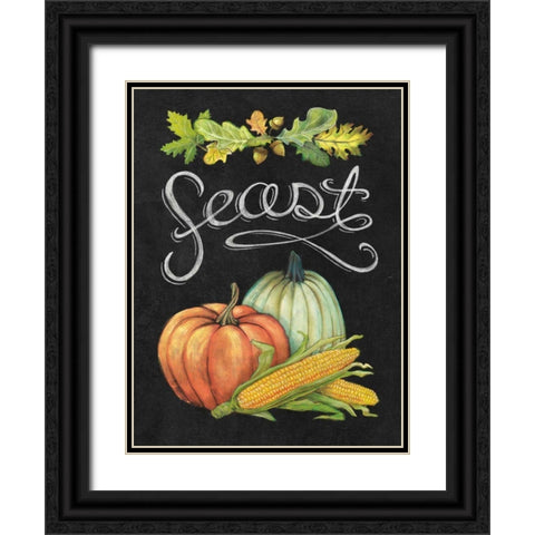 Autumn Harvest II Black Ornate Wood Framed Art Print with Double Matting by Urban, Mary
