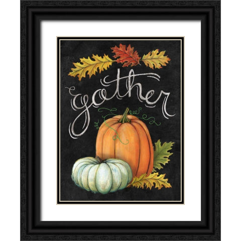 Autumn Harvest III Black Ornate Wood Framed Art Print with Double Matting by Urban, Mary