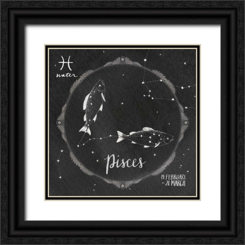 Night Sky Pisces Black Ornate Wood Framed Art Print with Double Matting by Miller, Sara Zieve