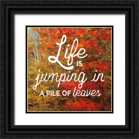 Life is for Jumping Black Ornate Wood Framed Art Print with Double Matting by Schlabach, Sue