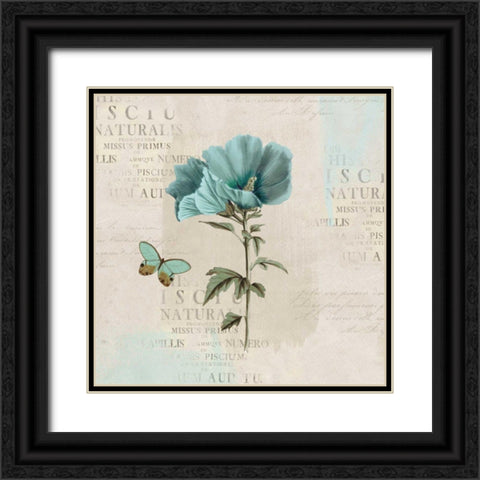 En Bleu V Black Ornate Wood Framed Art Print with Double Matting by Pertiet, Katie