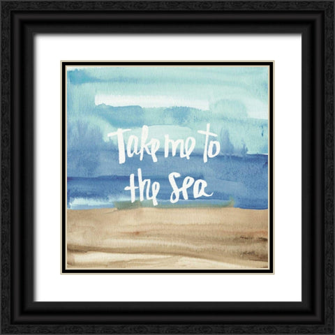 Coastal Breeze Quotes II Black Ornate Wood Framed Art Print with Double Matting by Tavoletti, Anne