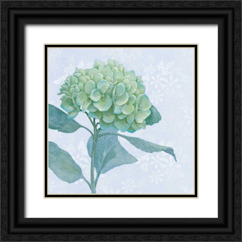 Blue Hydrangea I Black Ornate Wood Framed Art Print with Double Matting by Grove, Beth
