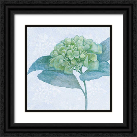Blue Hydrangea II Black Ornate Wood Framed Art Print with Double Matting by Grove, Beth
