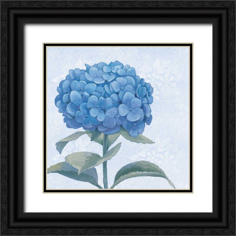 Blue Hydrangea III Black Ornate Wood Framed Art Print with Double Matting by Grove, Beth