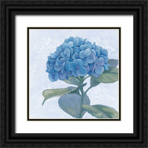 Blue Hydrangea IV Black Ornate Wood Framed Art Print with Double Matting by Grove, Beth