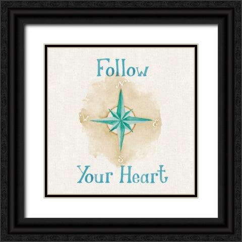 New Horizons IV Words Black Ornate Wood Framed Art Print with Double Matting by DeNeige, Elyse