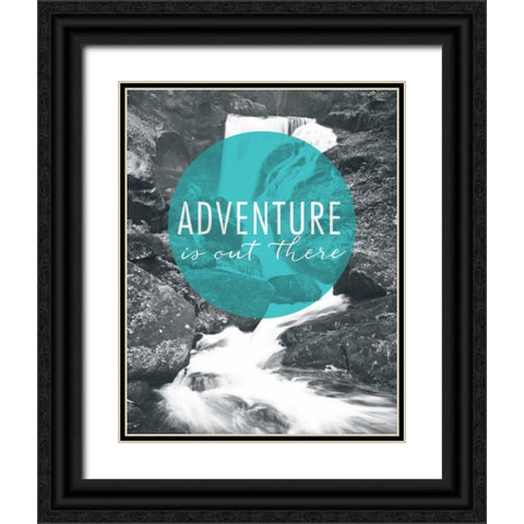Adventure is Out There Black Ornate Wood Framed Art Print with Double Matting by Marshall, Laura