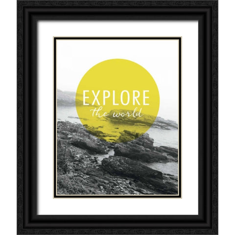Explore the World Black Ornate Wood Framed Art Print with Double Matting by Marshall, Laura