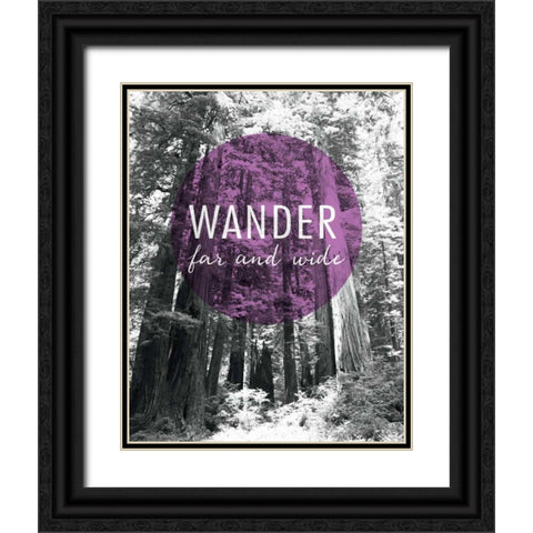 Wander Far and Wide Black Ornate Wood Framed Art Print with Double Matting by Marshall, Laura