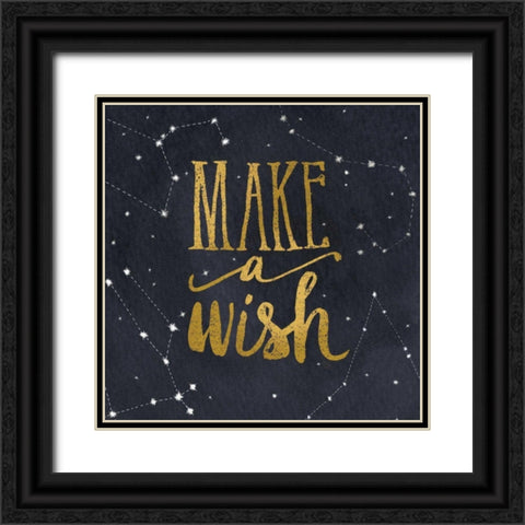 Starry Words I v.3 Gold Black Ornate Wood Framed Art Print with Double Matting by Miller, Sara Zieve