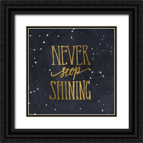 Starry Words II v.3 Gold Black Ornate Wood Framed Art Print with Double Matting by Miller, Sara Zieve