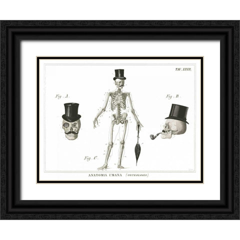 Dandy Bones Black Ornate Wood Framed Art Print with Double Matting by Schlabach, Sue