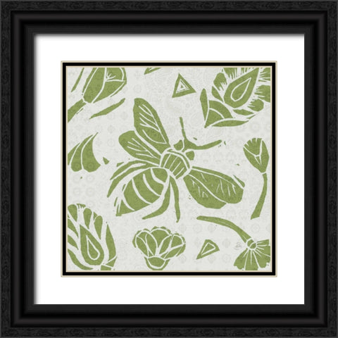 Nordic Woodcut VI Master Black Ornate Wood Framed Art Print with Double Matting by Daphne, Brissonnet