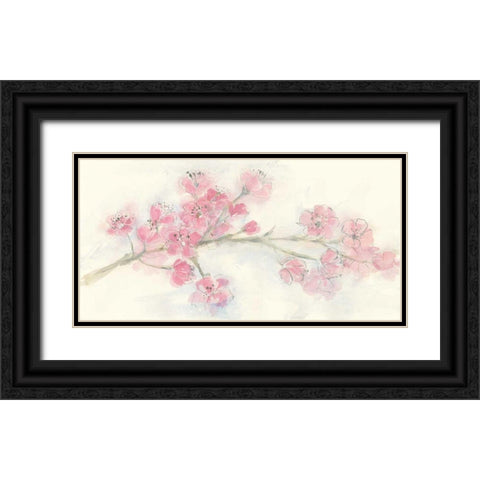 Cherry Blossom I Black Ornate Wood Framed Art Print with Double Matting by Paschke, Chris