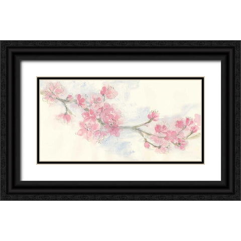 Cherry Blossom II Black Ornate Wood Framed Art Print with Double Matting by Paschke, Chris