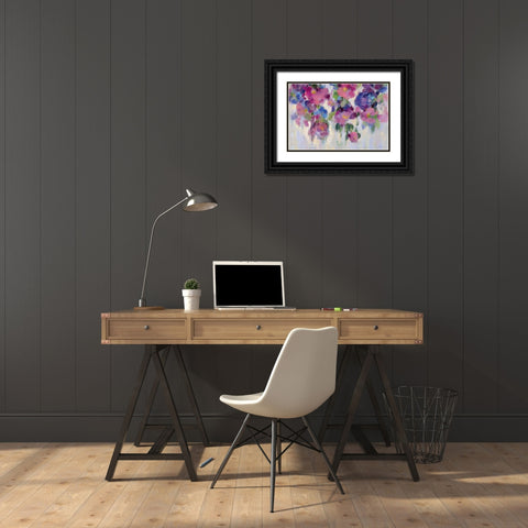 Pink and Blue I Crop Black Ornate Wood Framed Art Print with Double Matting by Vassileva, Silvia