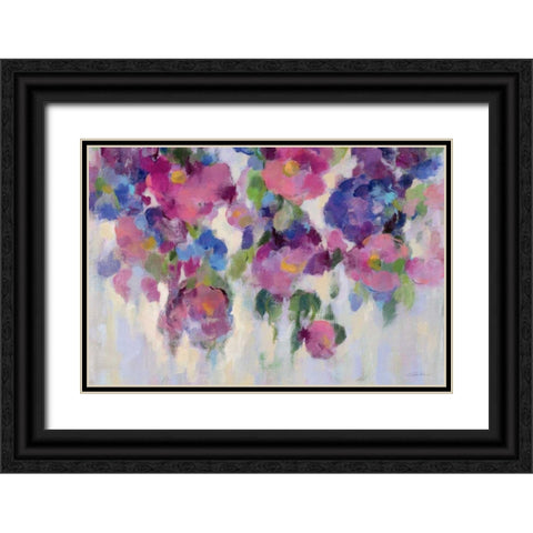 Pink and Blue I Crop Black Ornate Wood Framed Art Print with Double Matting by Vassileva, Silvia