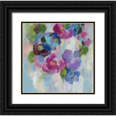 Pink and Blue II Black Ornate Wood Framed Art Print with Double Matting by Vassileva, Silvia