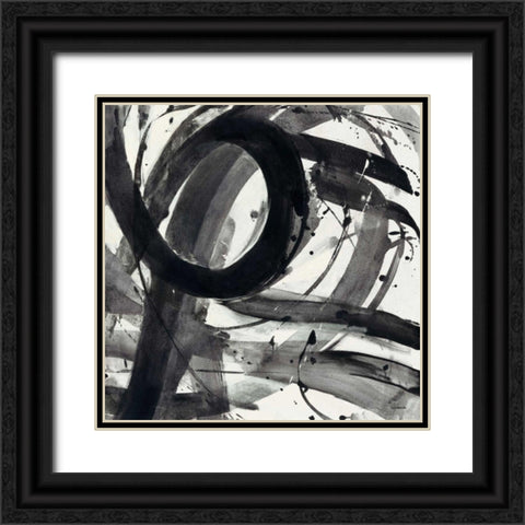 Roller Coaster II on White  Black Ornate Wood Framed Art Print with Double Matting by Hristova, Albena