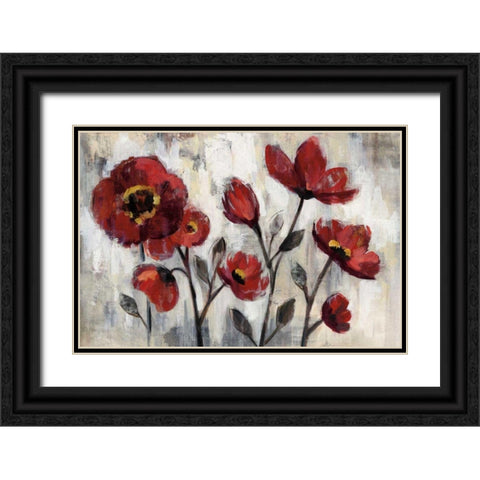 Floral Simplicity Black Ornate Wood Framed Art Print with Double Matting by Vassileva, Silvia