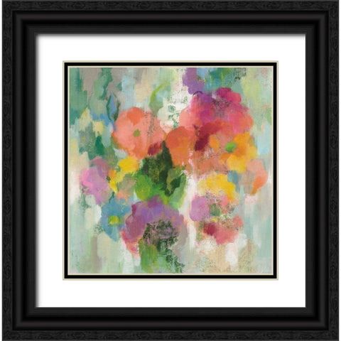 Colorful Garden II Black Ornate Wood Framed Art Print with Double Matting by Vassileva, Silvia
