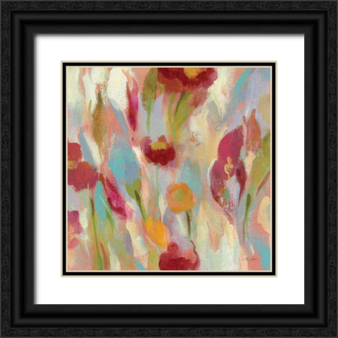 Breezy Floral III  Black Ornate Wood Framed Art Print with Double Matting by Vassileva, Silvia