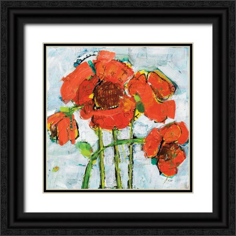 POP Square v.2 Black Ornate Wood Framed Art Print with Double Matting by Day, Kellie