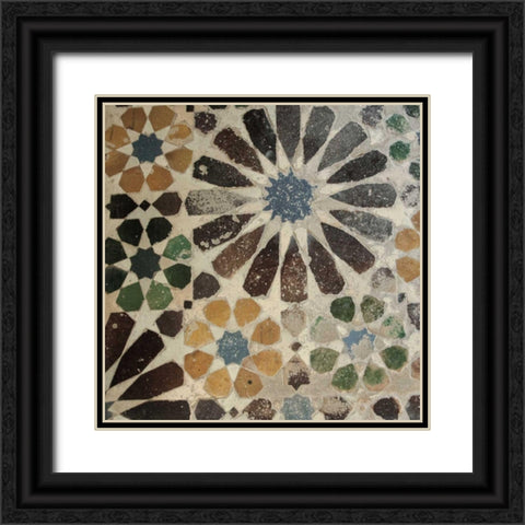Alhambra Tile III Black Ornate Wood Framed Art Print with Double Matting by Schlabach, Sue