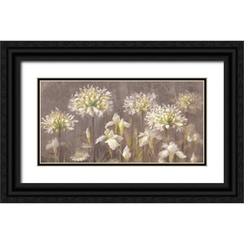 Spring Blossoms Neutral II Black Ornate Wood Framed Art Print with Double Matting by Nai, Danhui