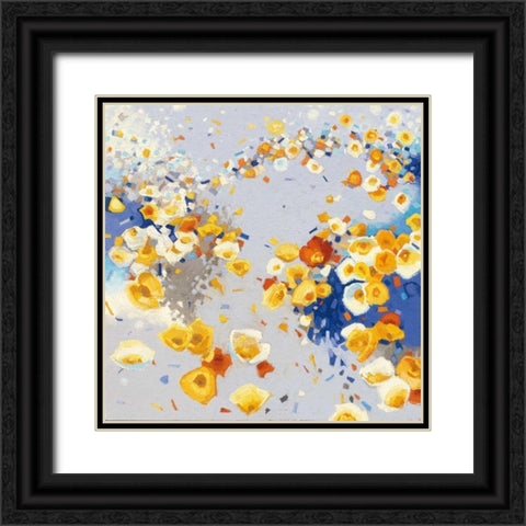 Millefiori Black Ornate Wood Framed Art Print with Double Matting by Novak, Shirley