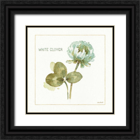 My Greenhouse White Clover Black Ornate Wood Framed Art Print with Double Matting by Audit, Lisa