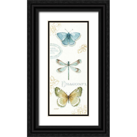 My Greenhouse Butterflies V Black Ornate Wood Framed Art Print with Double Matting by Audit, Lisa