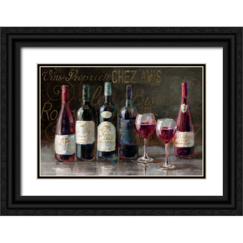 Bistro Reds v.2  Black Ornate Wood Framed Art Print with Double Matting by Nai, Danhui