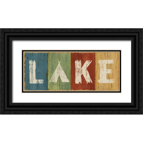 Lake Lodge V Black Ornate Wood Framed Art Print with Double Matting by Schlabach, Sue