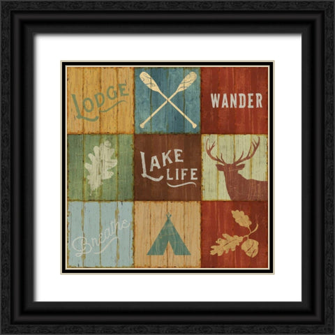 Lake Lodge VII Black Ornate Wood Framed Art Print with Double Matting by Schlabach, Sue